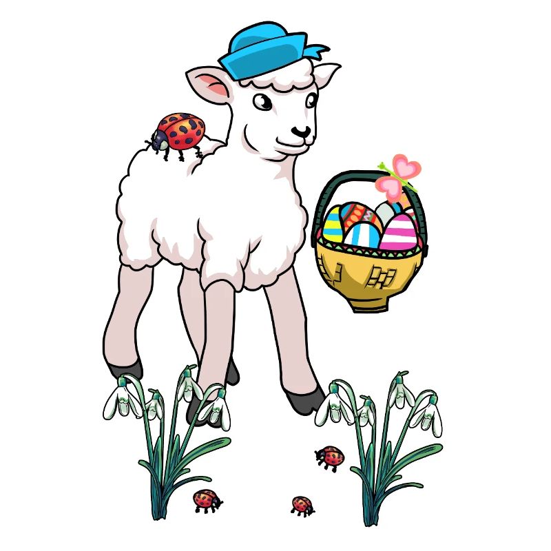 Easter Sheep Sheep Easter Eggs Child Easter Lamb