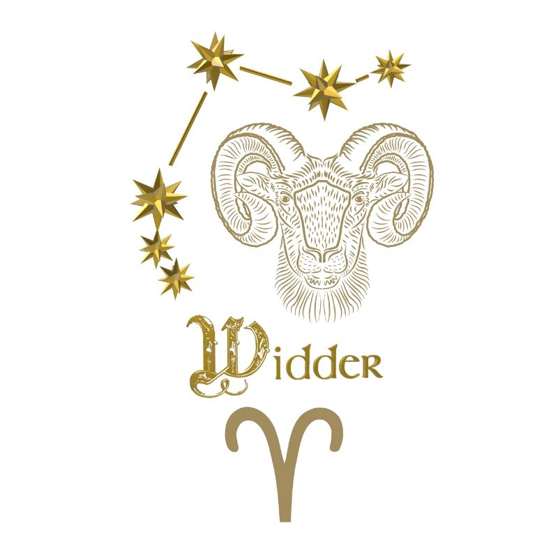 Astrologisches Sternzeichen Widder - Gold