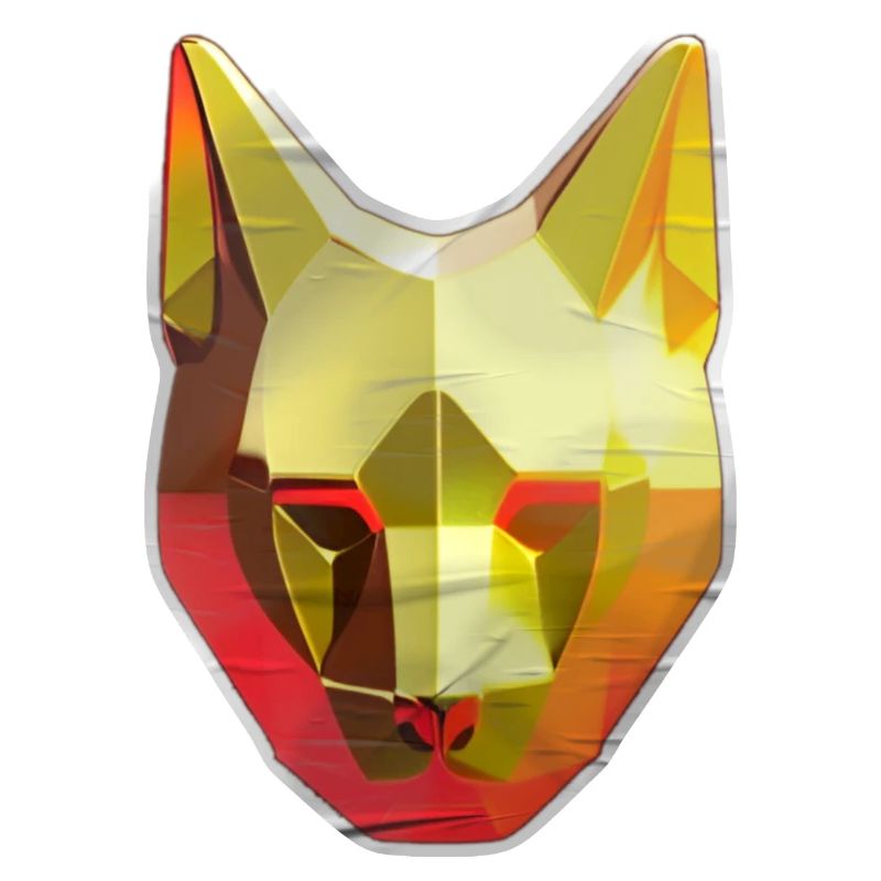 Polygone de chat en or