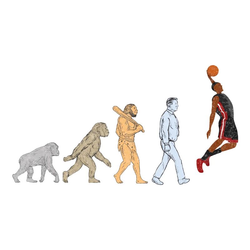 Evolution Basketball Player Grunge