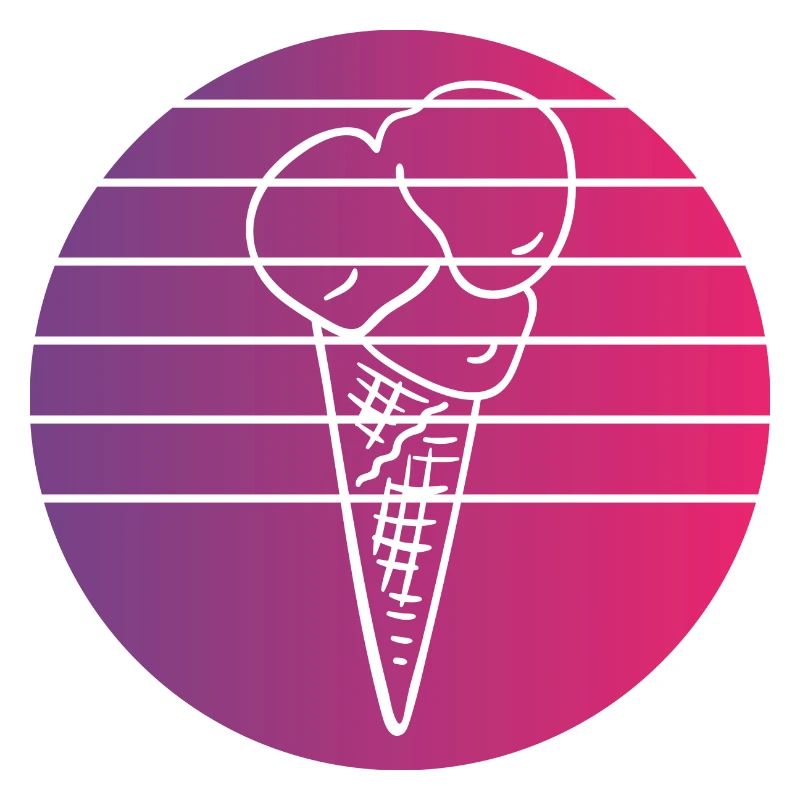 Cornet de crème glacée Retro Style Vintage