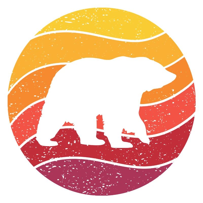 Bear Retro Style Vintage