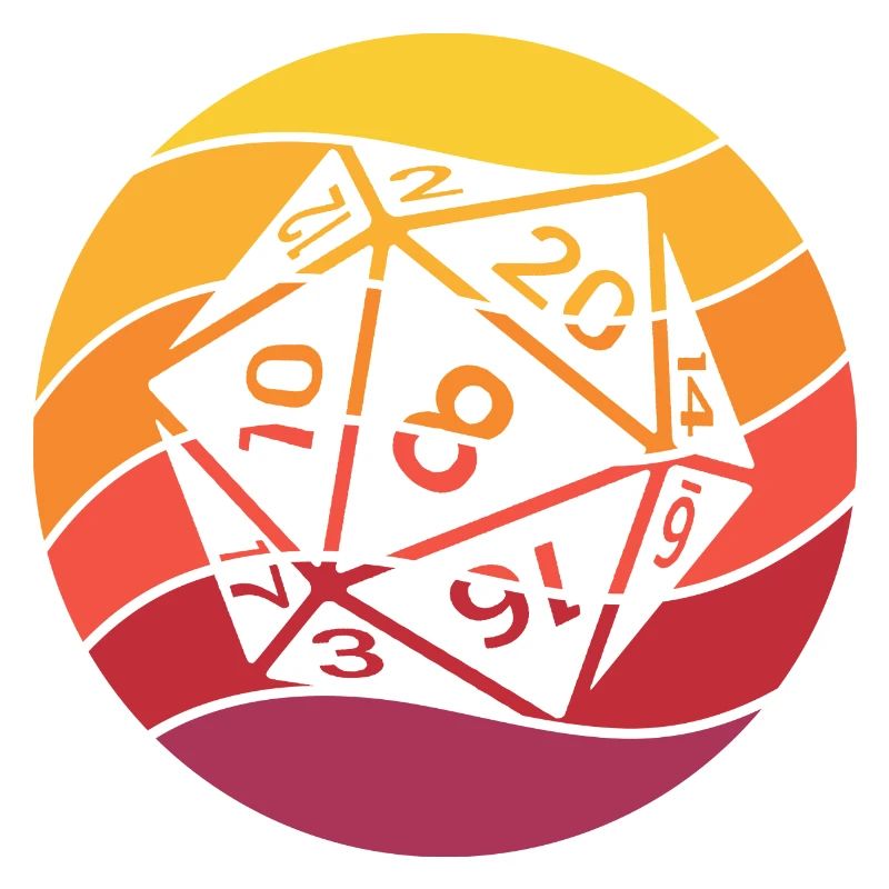 20-sided Cube Retro Style Vintage