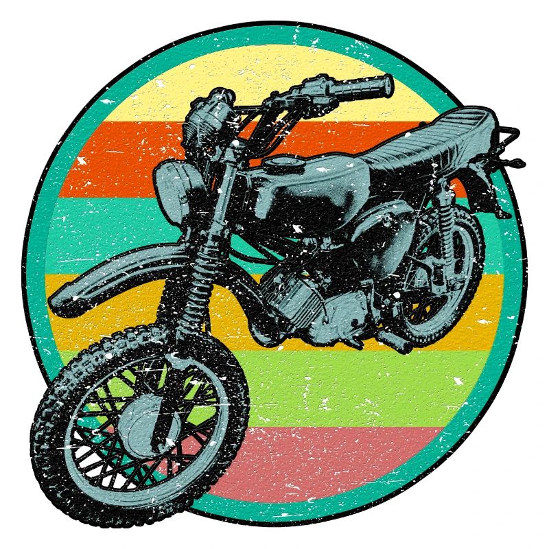 Patch de relief rétro pour cyclomoteur 3D look usé