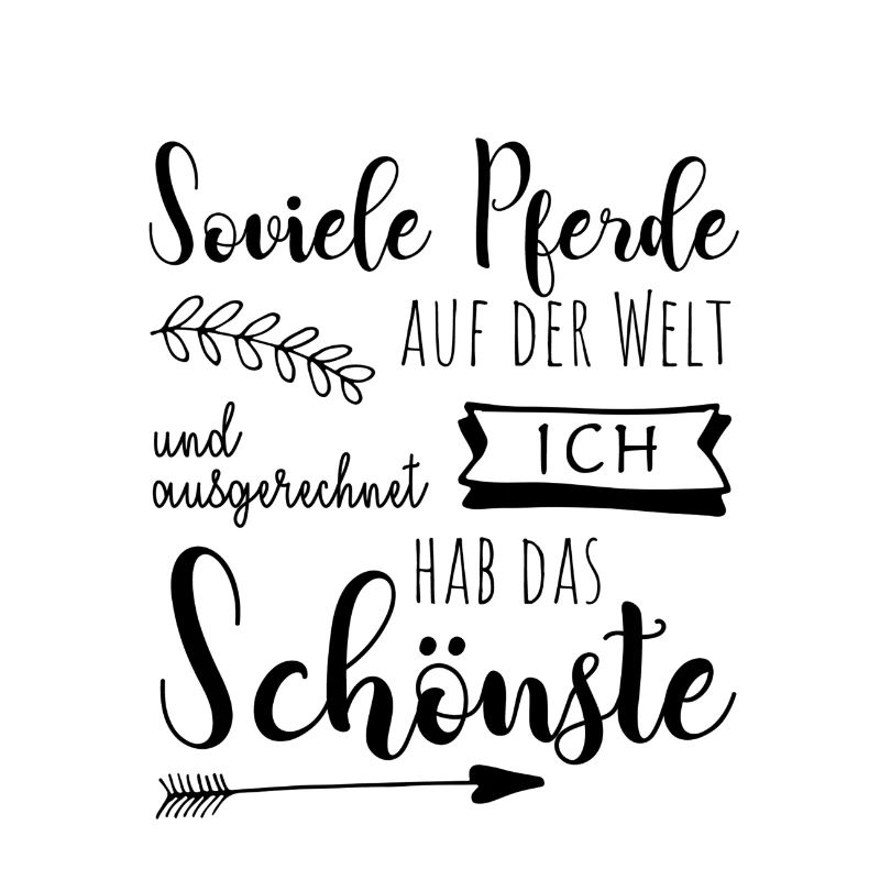 Pferde Spruch Schwarz
