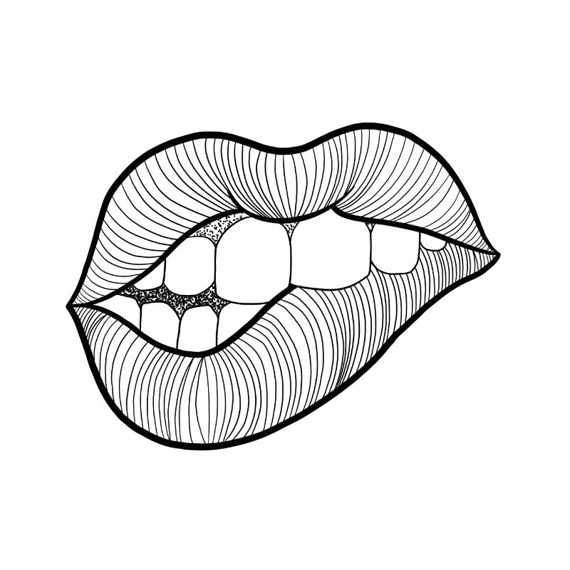 Levres bouche linework