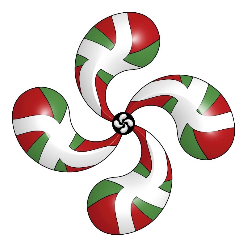 Drapeau Basque et Lauburu