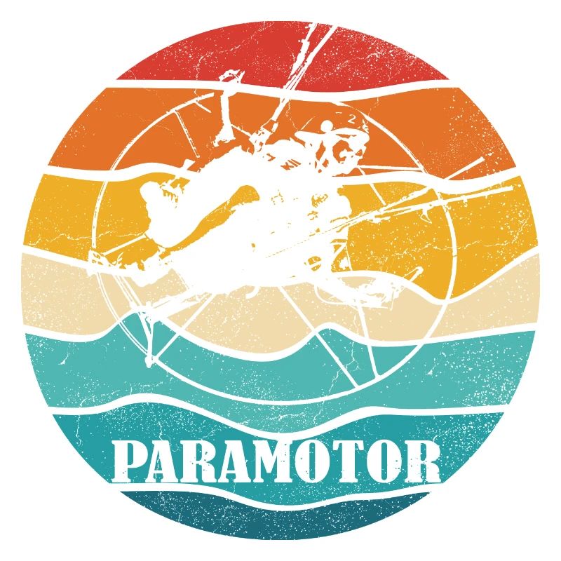 Paramotor Retro Color Paraglider