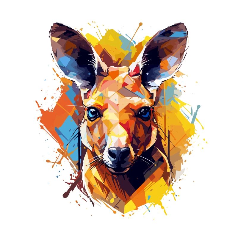 Kangaroo Paint Splash Drop Australia Paint Splash