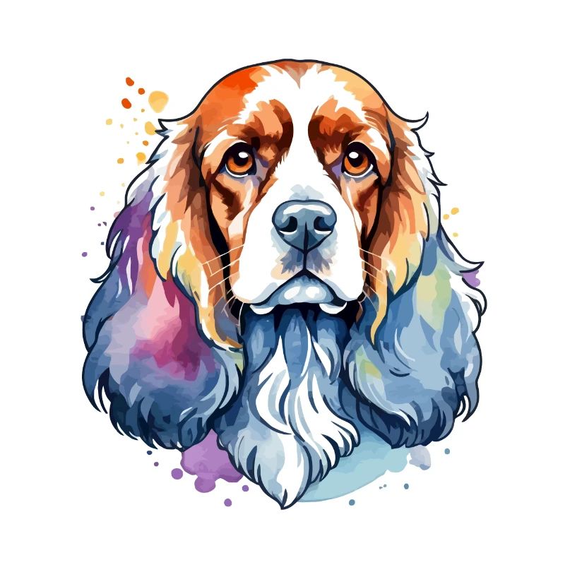 American Cocker Spaniel Wasserfarben