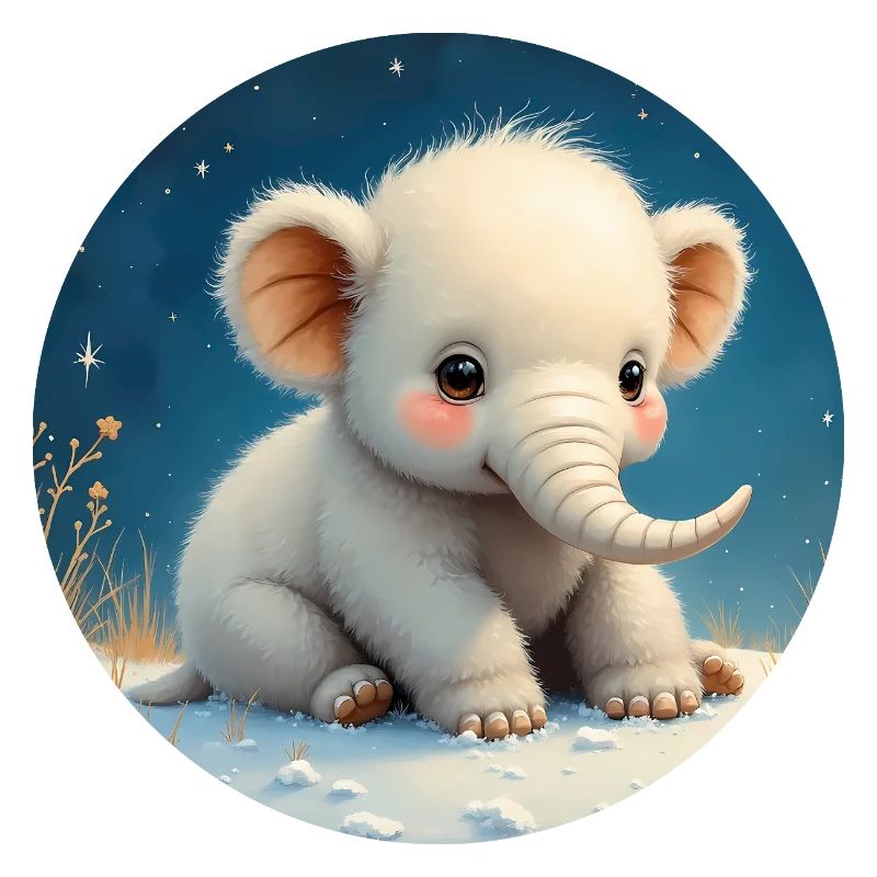 Bébé Éléphant sur le Sable