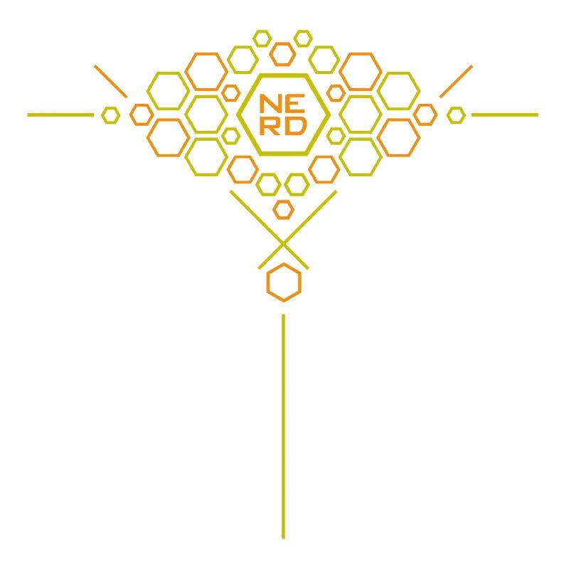 Nerd Hex Muster Gradient