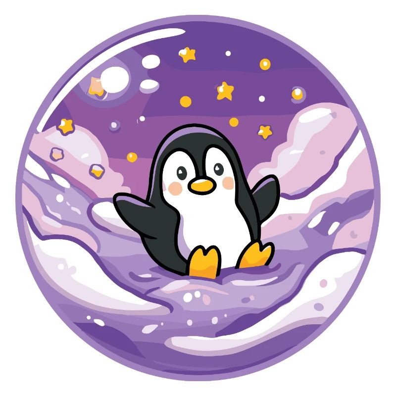 Pinguin im Eis-Universum