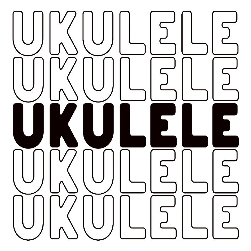 Typographie du ukulélé