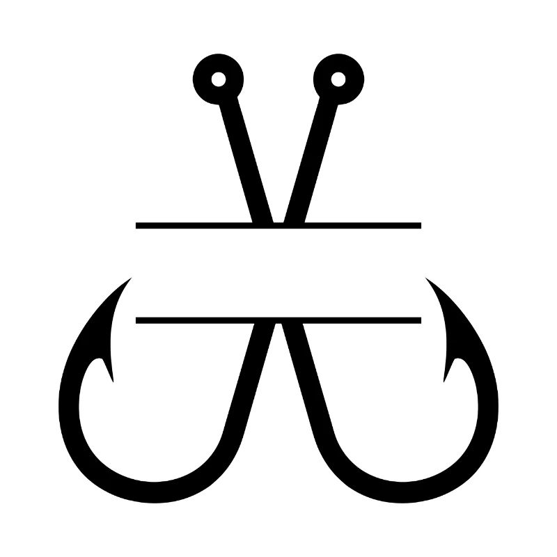 Fish Hook Name Monogram
