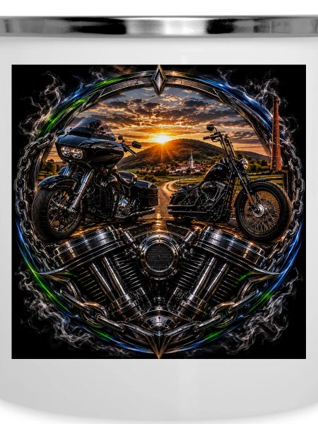 Sonnenuntergangs-Motorradkreis