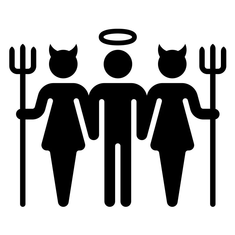 Devil-Cherub-Devil / Teufel-Engel-Teufel (M)