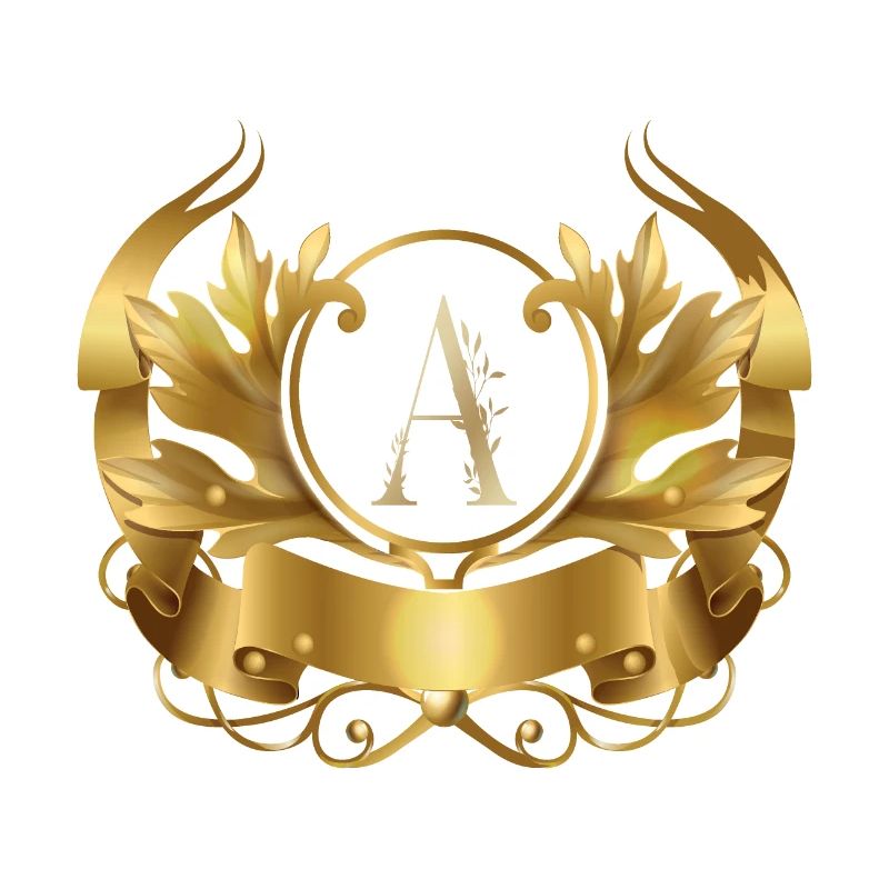 le A doré dans le cadre doré