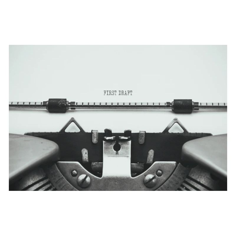 First Draft Typewriter Writer Poster Design