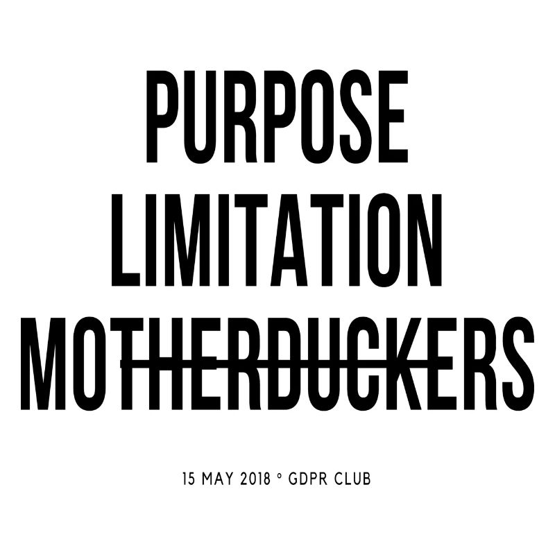 Purpose limitation Principle - GDPR
