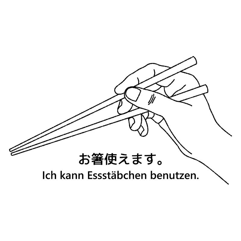 Ich kann Essstäbchen benutzen