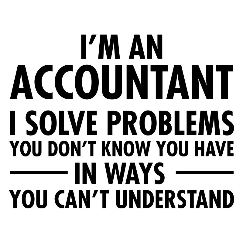 I'm An Accountant- I Solve Problems...