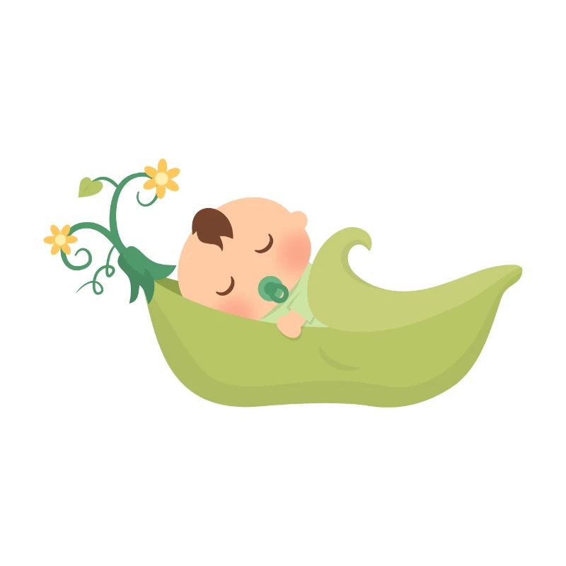 Bébé mignon dans un pod