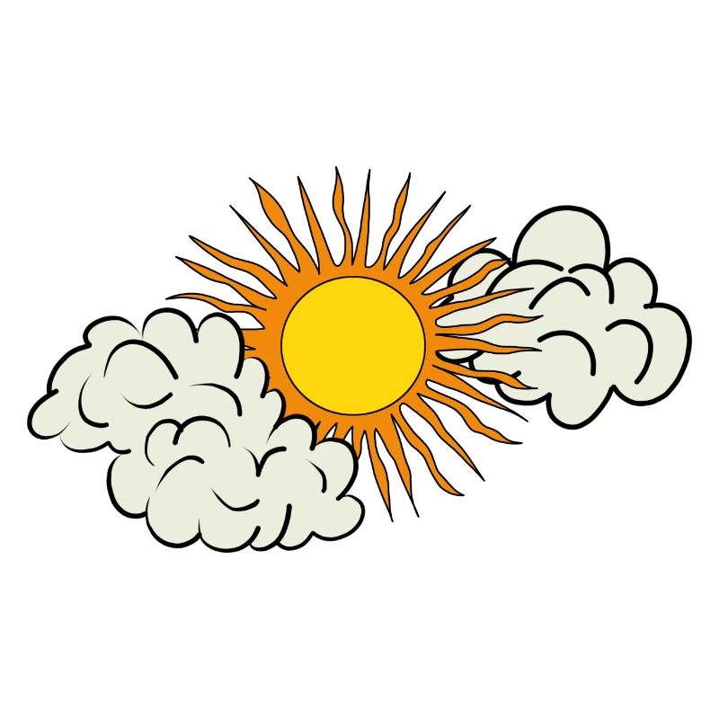 Sun Clouds Retrostyle