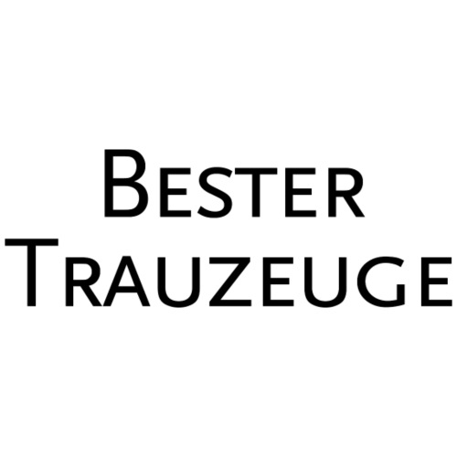 Bester Trauzeuge - schwarze Schrift - Emaille-Tasse