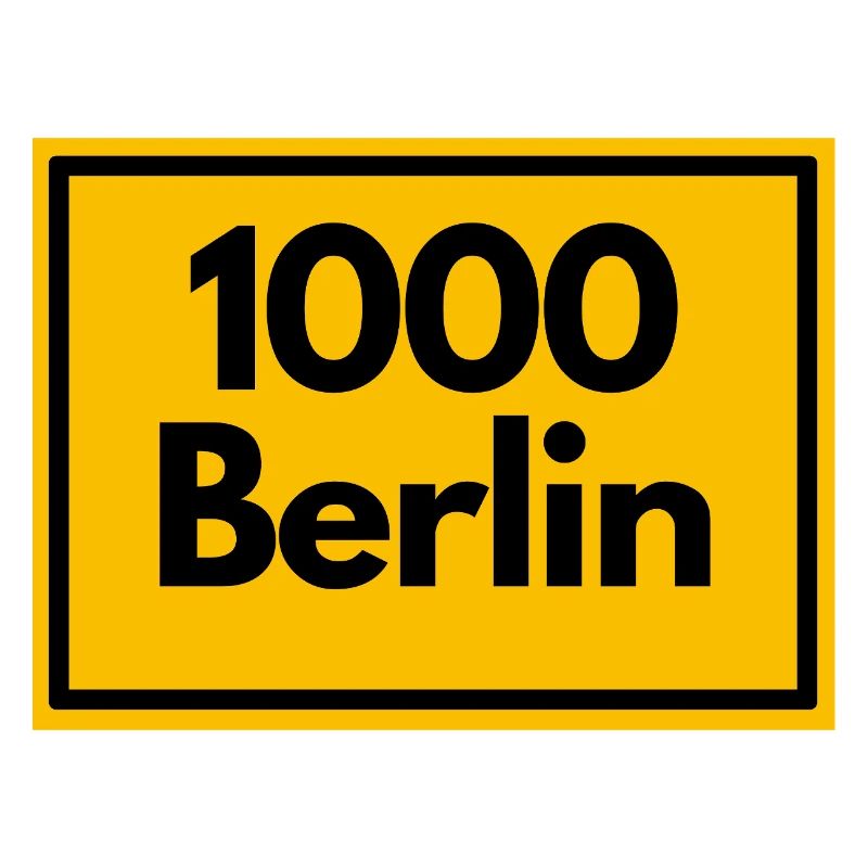 Panneau de lieu - puis Rétro urbain Code postal 1000 Berlin