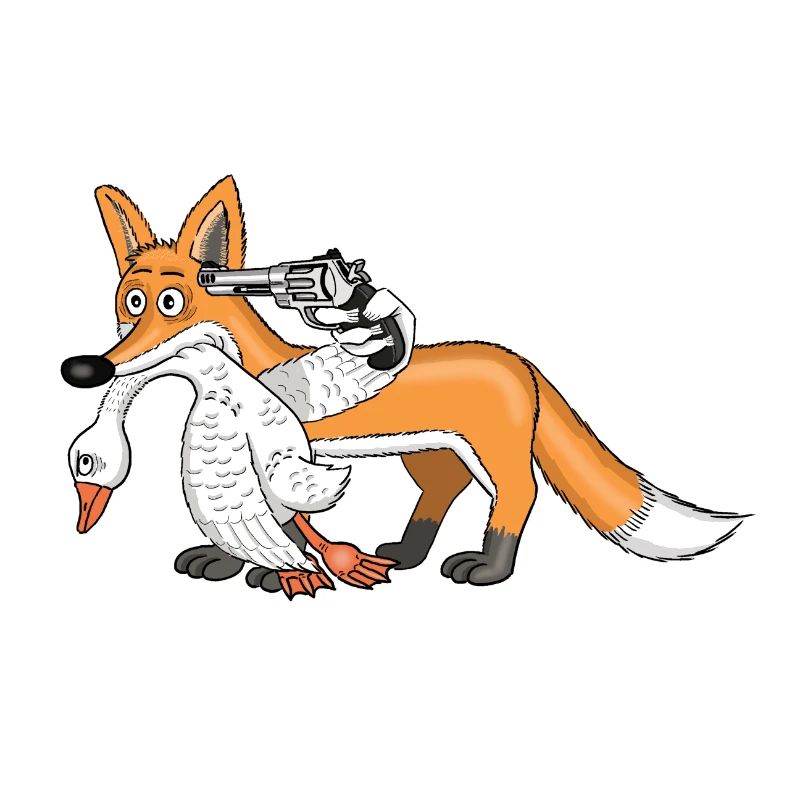 Fuchs mit Gans