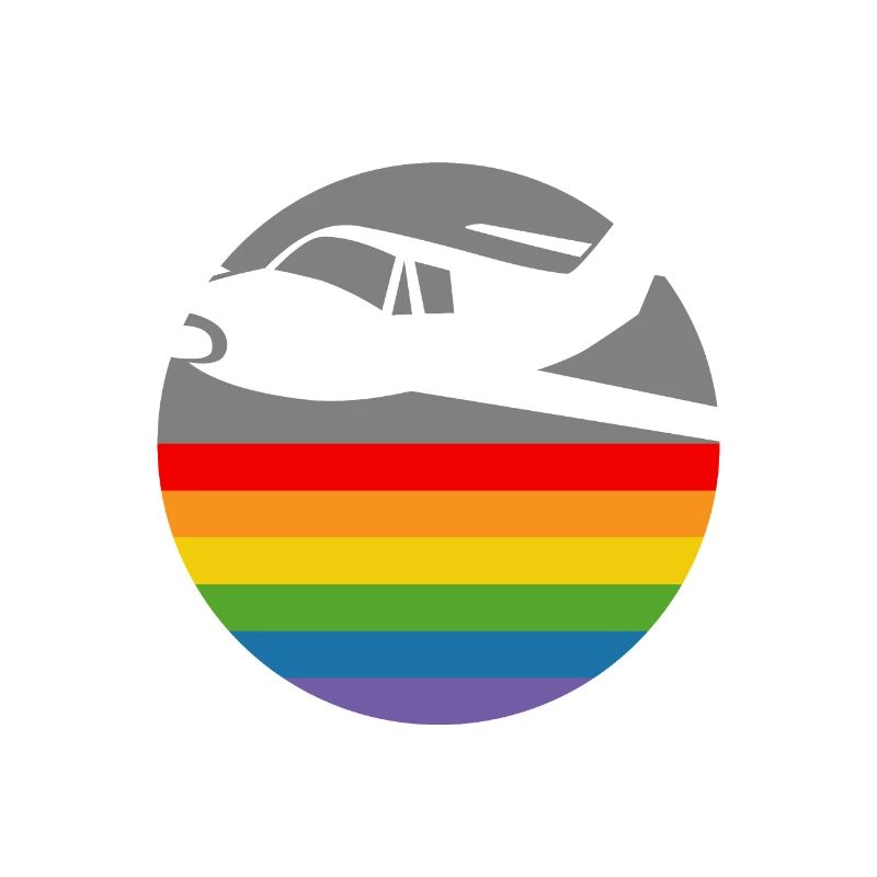 Regenbogen Flugzeug white
