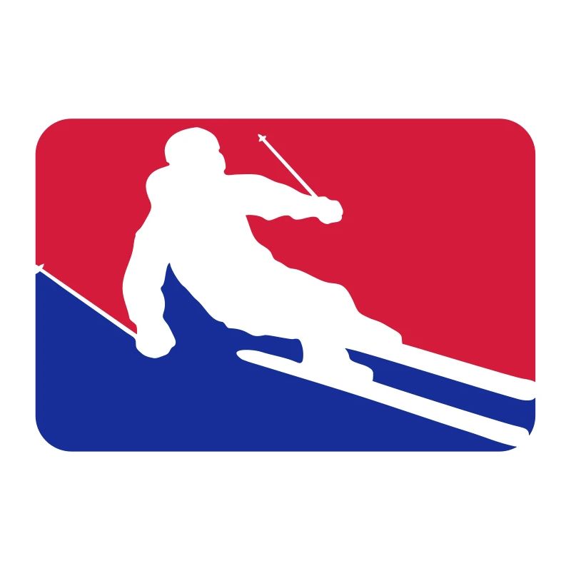blue red button frame shield ski drive down