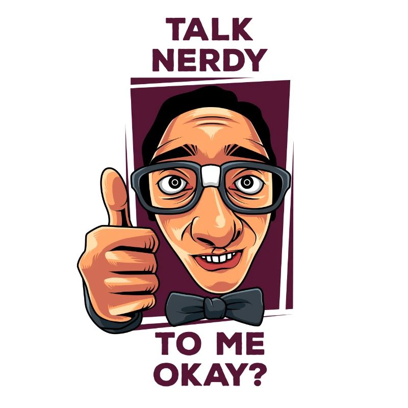 Nerd nerdy talking gift idea black