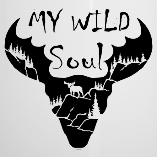 Wild Soul | Wildnis | Elch in Natur | Wilde Seele - Emaille-Tasse