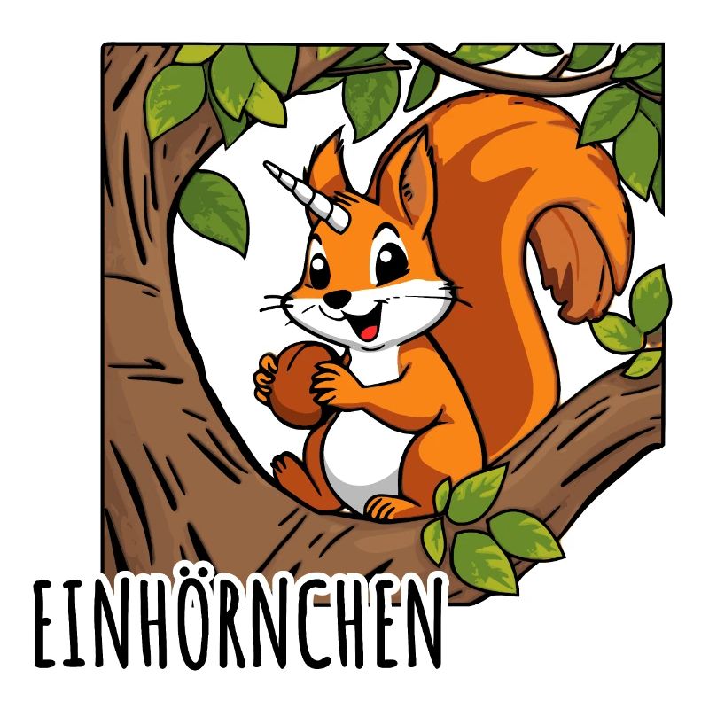 Lustiges Einhörnchen - Einhorn Eichhörnchen