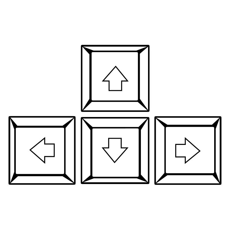 Up Down Left Right Keyboard Buttons (Keys)