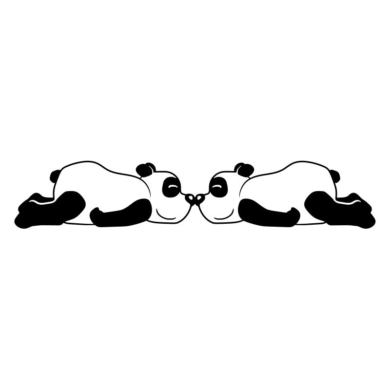 2 lying panda