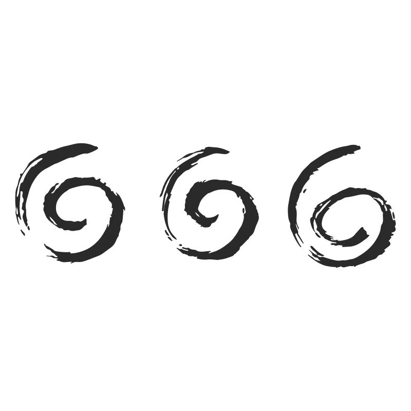 Cercles triples à pinceaux