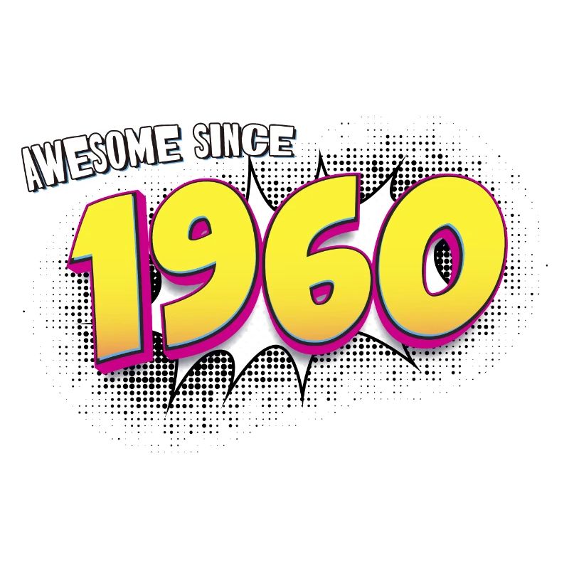 Rétro 63e anniversaire dans le style Pop Art Comic Book