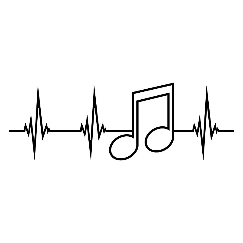 musiknote frequenz herzschlag puls zeichen party m