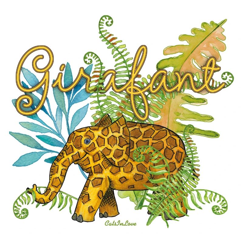 Girafant dans la jungle