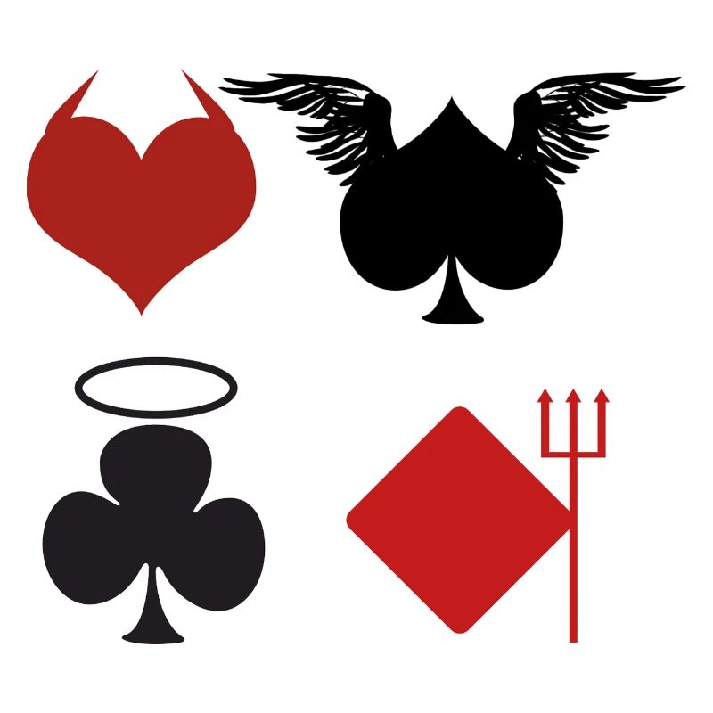 Playing Cards Angel Devil Poker Gift