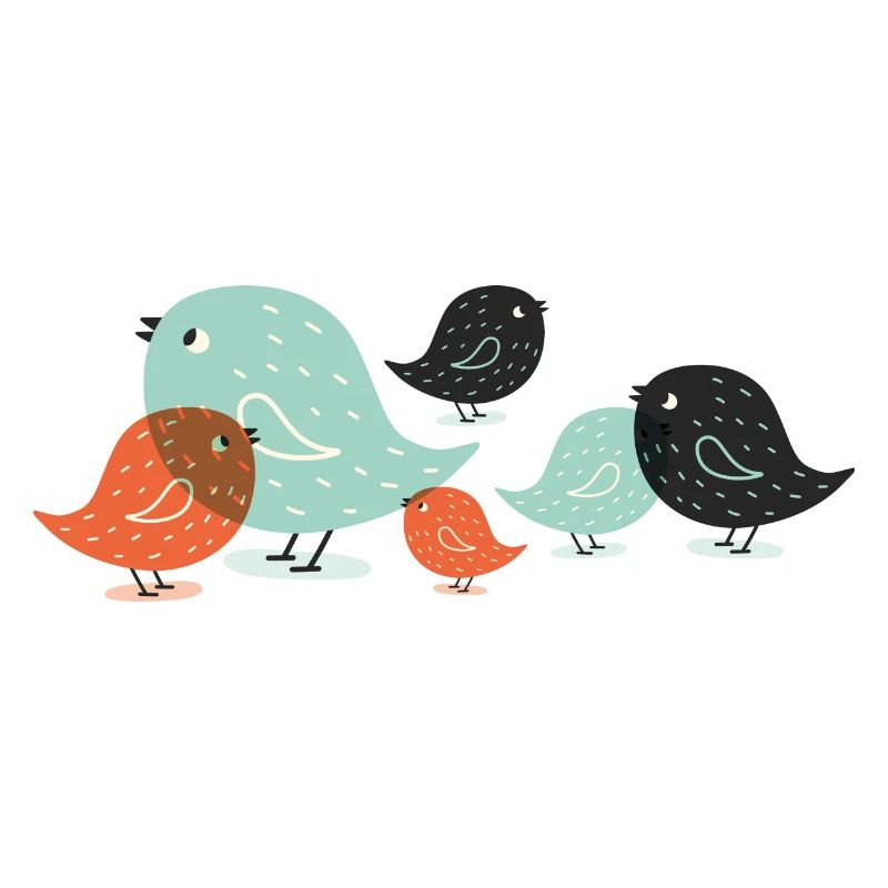 un gruppo di uccelli