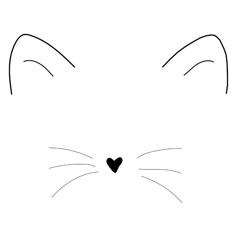Chat oreilles museau visage idée cadeau