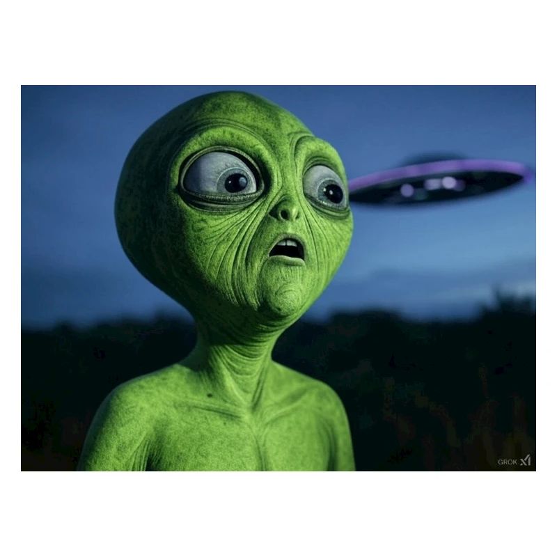 OVNI Attirant l’Œil Extraterrestre Vert