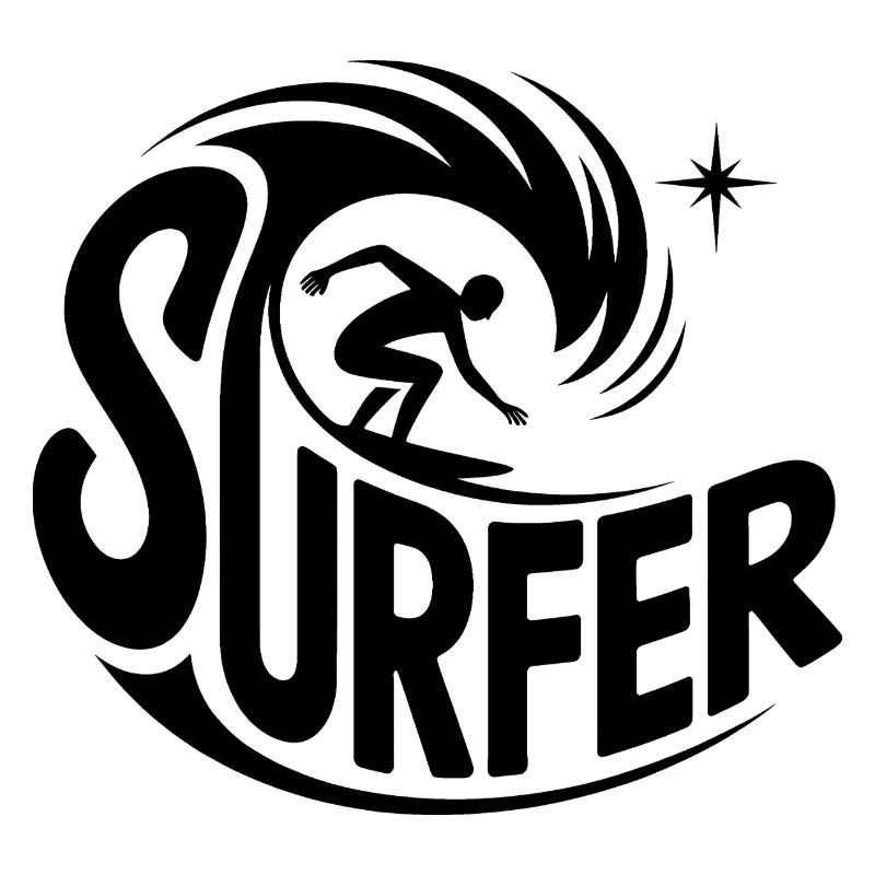 Surfer - Cool Surfer Logo