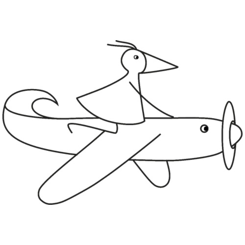 Flieger-RUNNY-auf-Flugzeug - Emaille-Tasse