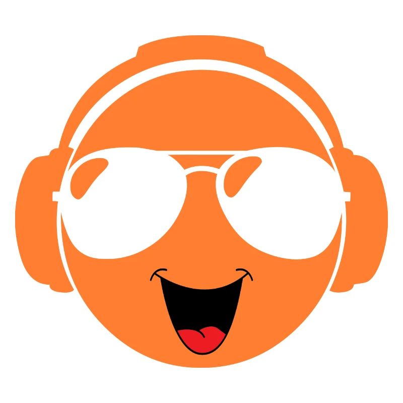 Techno laughing head face