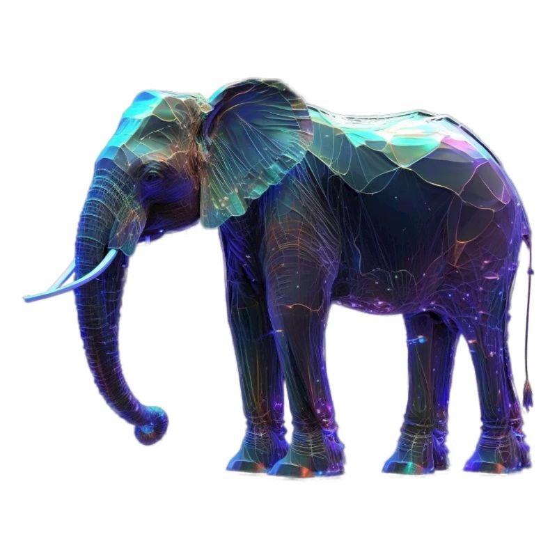 Éléphant irisant I